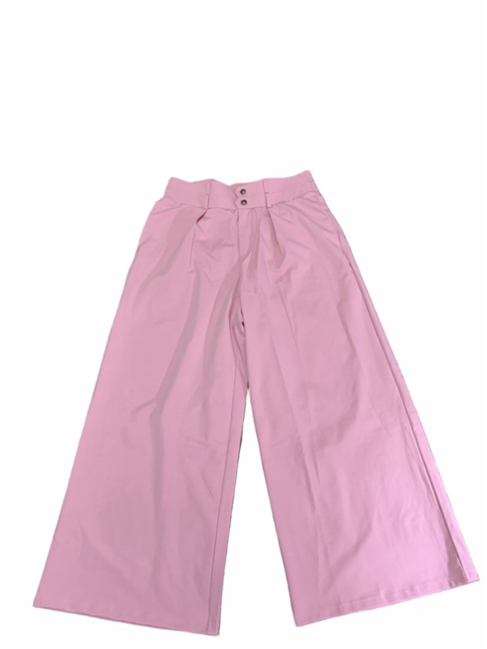 NWT Halara Highwaisted Wide leg pleated dress pants in pink size large